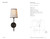 Bryant Bronze with Natural Paper Shade and Black Tape Wall Sconce Spec Sheet