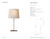 Dauphine Aged Iron with Empire Shade Table Lamp - Spec Sheet