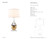 Juliette Crystal Gilded Empire Shade Table Lamp - Spec Sheet