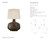 Beton Large Ceramic with Linen Shade - Crystal Bronze