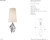 Halcyon Crystal with Linen Shade Accent Table Lamp - Spec Sheet