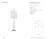 Lexington Medium Polished Nickel and Crystal with Linen Shade Table Lamp - Spec Sheet