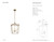 Darlana Medium Gilded Iron Lantern Pendant Light - Spec Sheet