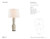Alta Porous White and Ivory with Linen Shade Table Lamp - Spec Sheet