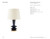 Whittaker Medium Mixed Blue Brown Ceramic with Linen Shade Table Lamp