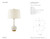 Coy Medium Ivory with Natural Percale Shade Table Lamp - Spec Sheet Coy Medium Ivory with Natural Percale Shade Table Lamp - Spec Sheet