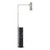 Alma Polished Nickel and Black Marble Floor Lamp