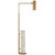 Alma Antique-Burnished Brass and White Marble Floor Lamp