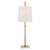 Lexington Medium Antique Brass and Crystal with Linen Shade Table Lamp