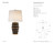 Phoebe Stacked Crystal Bronze with Linen Shade Table Lamp - Spec Sheet