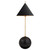 Cleo Orb Base Antique-Burnished Brass with Black Shade Accent Lamp