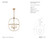 Desmond Gild Open Oval Lantern Pendant Light - Spec Sheet