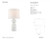 Nero Large Matte White with Linen Shade Table Lamp - Spec Sheet