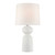Nero Large Matte White with Linen Shade Table Lamp