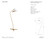 Mayotte Large Offset Antique Brass with White Shade Floor Lamp -Spec Sheet