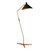 Mayotte Large Offset Antique Brass with Black Shade Floor Lamp