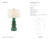 Andreas Medium Aventurine with Linen Shade Table Lamp - Spec Sheet