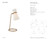 Clarkson Antique Brass with Linen Shade Table Lamp - Spec Sheet