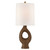 Capra Medium Chalk Burnt Gold with Linen Shade Table Lamp