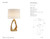 Cannes Gild with Linen Shade Table Lamp - Spec Sheet