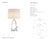 Cannes Clear Glass with Linen Shade Table Lamp - Spec Sheet