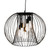 Marlin 5 Light Black Spherical Wire Pendant Light