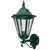 Tortona Acrylic Green Straight Arm Upward Outdoor Lantern Wall Light 