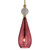 Smykke Drop Ruby Glass with Crystal Ball Pendant Light 