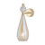 Smykke Drop Golden Smoke Glass with Crystal Ball Wall Light