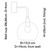 Rowan Dome Chestnut Brown Glass Wall Light- Dimensions