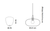 Horizon Clear Glass with Gold Pendant Light - Small