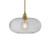 Horizon Clear Glass with Gold Pendant Light  - Medium