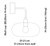 Horizon Olive Glass Wall Light - Dimensions