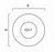 Sante Round White Recessed Step Light - Dimensions