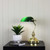 Bankers Polished Brass and Gloss Green Desk Lamp