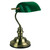 Bankers Anitique Brass and Gloss Green Touch Desk Lamp