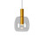 Candle Gold Clear Glass Pendant Light - Small