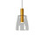 Candle Gold Clear Glass Pendant Light - Medium
