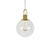 Claire Round Gold Clear Glass Pendant Light - Small