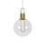 Claire Round Gold Clear Glass Pendant Light - Medium