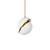 Maya Moon Gold and Opal White Pendant Light