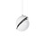 Maya Moon Nickel and Opal White Pendant Light