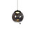 Nora Round Smoke Glass Pendant Light - Small