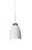 Watchman Bell White Wood Top Single Pendant Light