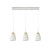 Watchman Bell White Wood Top 3 Light Linear Bar Pendant Light