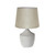 Concrete Pot Base with Linen Shade Table Lamp