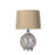 Zoe Round Glass Base with Natural Fibre Net Table Lamp