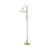 Aberdeen Adjustable Ribbed Glass Brass Floor Lamp