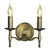 Stanford 2 Light Candle Brass Wall Lamp