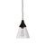 Nutley Narrow Cone Black and Clear Glass Pendant Light